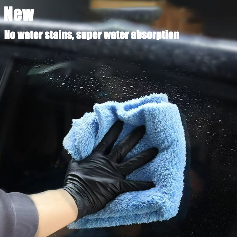 新しい厚手のマイクロファイバー洗車タオル糸くずの出ない色落ち - Microfiber Car Drying Towel Super Absorbent のレビューと価格