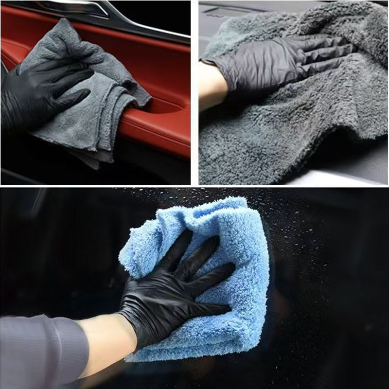 新しい厚手のマイクロファイバー洗車タオル糸くずの出ない色落ち - Microfiber Car Drying Towel Super Absorbent のレビューと価格