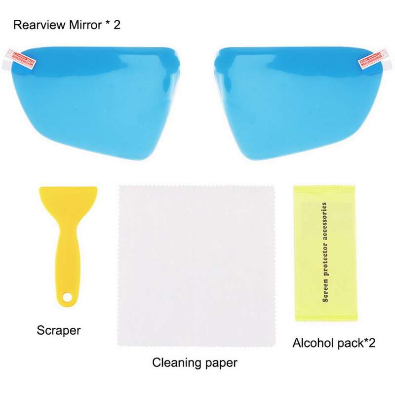 2 個バックミラー防雨フィルムテスラモデル 3 Y 2023 - Anti Glare Car Rearview Mirror Film のレビューと価格