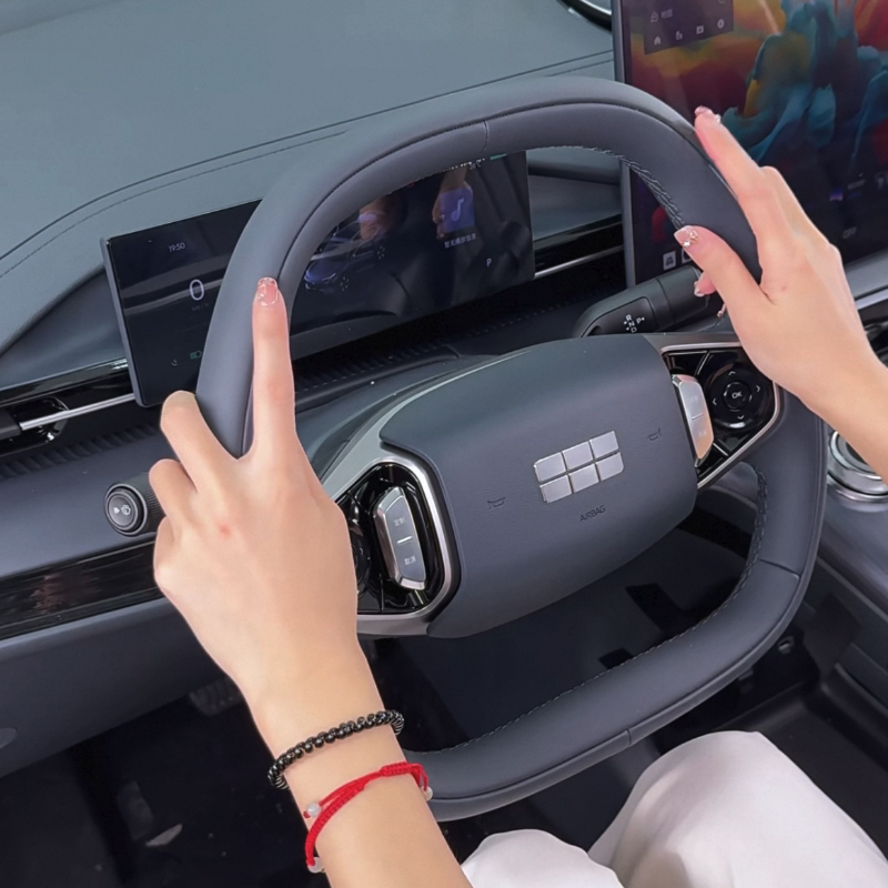 吉利ギャラクシー E5 EX5 2024-2026 車のステ - Car Steering Wheel Cover Anti Slip Breathable のレビューと価格