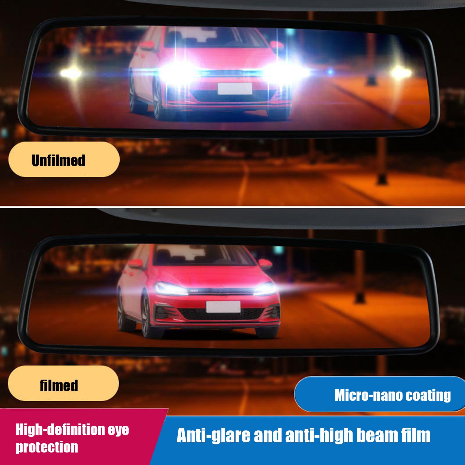 アンチグレア車内ミラーステッカーフィルムバックミラー防曇フィ - Anti Glare Car Rearview Mirror Film のレビューと価格